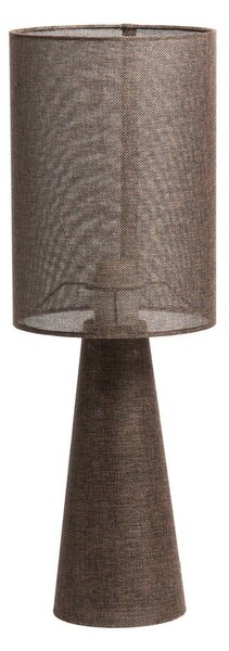 Rjava namizna svetilka s tekstilnim senčilom (višina 58 cm) Micky – Light & Living