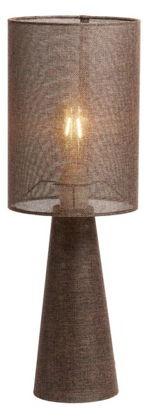 Rjava namizna svetilka s tekstilnim senčilom (višina 58 cm) Micky – Light & Living
