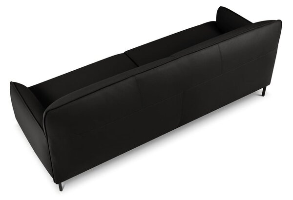 Črna usnjena sedežna garnitura Windsor & Co Sofas Neso, 235 x 90 cm