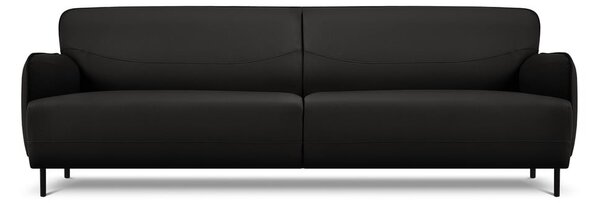 Črna usnjena sedežna garnitura Windsor & Co Sofas Neso, 235 x 90 cm