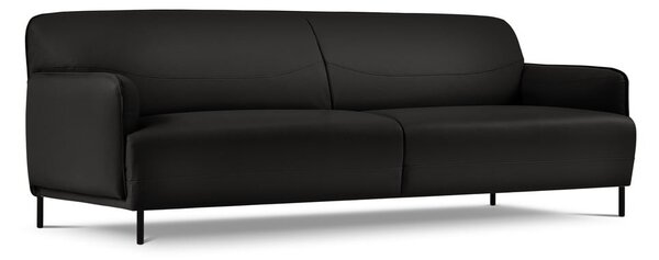 Črna usnjena sedežna garnitura Windsor & Co Sofas Neso, 235 x 90 cm