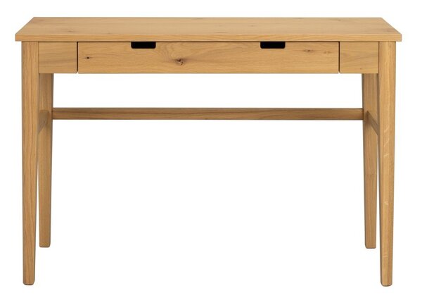 Stranska mizica z mizno ploščo v hrastovem dekorju v naravni barvi 40x110 cm Garrison – Rowico