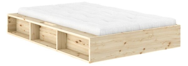 Postelja iz masivnega bora brez vzglavja z letvenim dnom 120x200 cm v svetli naravni barvi Ziggy – Karup