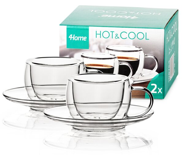 4Home Termo kozarec za espresso Style Hot&Cool 80 ml, 2 kosa