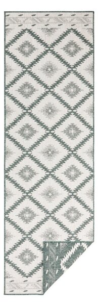 Zeleno-krem zunanja preproga NORTHRUGS Malibu, 250 x 80 cm