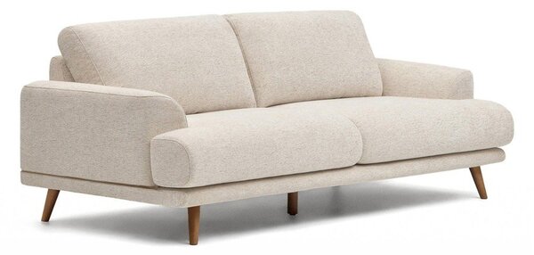 Bež sedežna garnitura iz šenilje 211 cm Karin – Kave Home