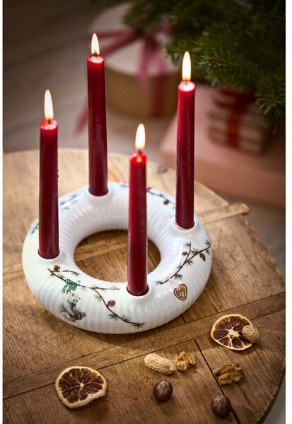 Porcelanast adventni svečnik z božičnim motivom Hammershøi Christmas – Kähler Design