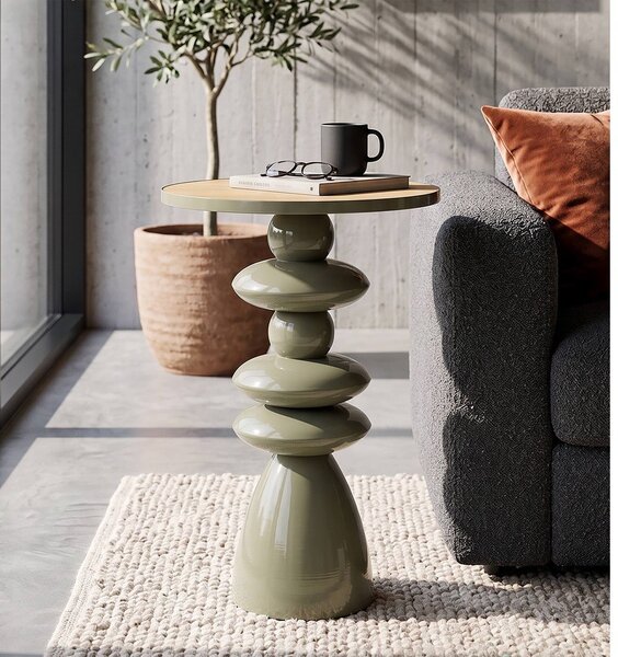 Kovinska okrogla stranska mizica ø 45,5 cm Metal Console – Mauro Ferretti