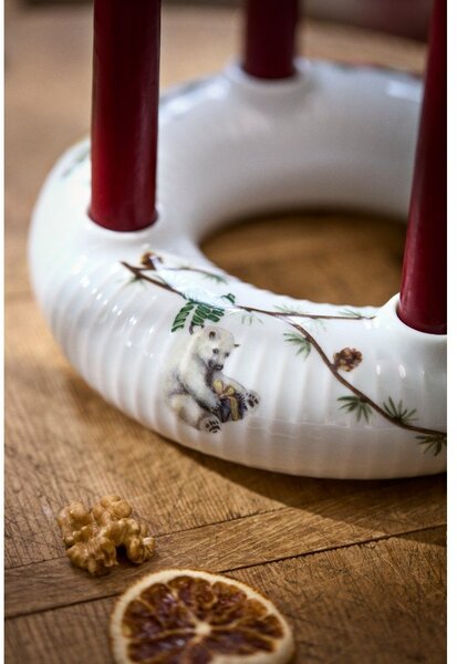 Porcelanast adventni svečnik z božičnim motivom Hammershøi Christmas – Kähler Design