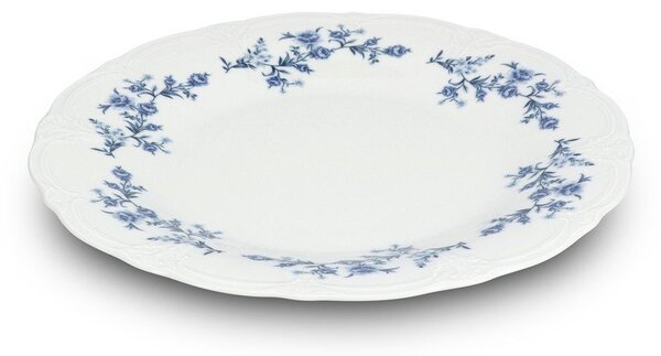 Bel/moder servirni porcelanast krožnik ø 32 cm Retro – BonBistro