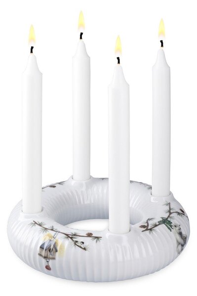 Porcelanast adventni svečnik z božičnim motivom Hammershøi Christmas – Kähler Design
