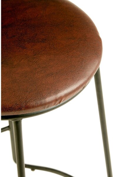 Črn/rjav oblazinjen barsko stol (višina sedeža 64 cm) Brixton – Premier Housewares