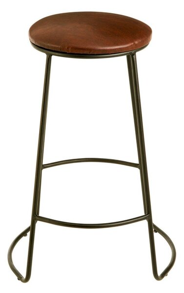 Črn/rjav oblazinjen barsko stol (višina sedeža 64 cm) Brixton – Premier Housewares