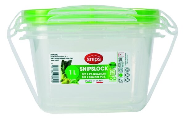 Komplet 2 posod za hrano Snips, 1 l