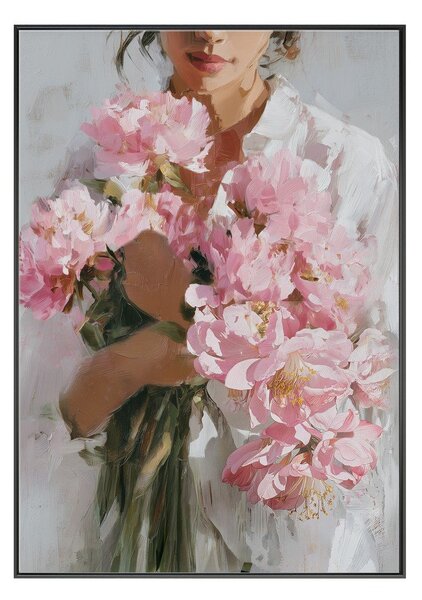 Tiskana slika z okvirjem/na platnu 70x100 cm Floral Embrace – Styler