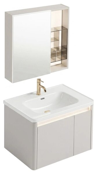 Komplet kopalniškega pohištva z umivalnikom Sora DE07-60 Beige 60CM