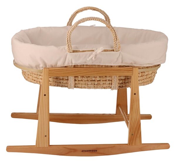 ATMOWOOD Košara Baby Moses z vzmetnico in stojalom