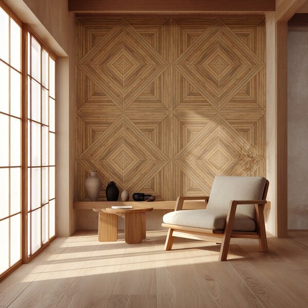 Tekstilni akustični paneli v kompletu 2 ks 60x60 cm Light Timber II – Styler