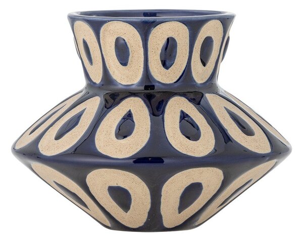 Modra ročno izdelana vaza iz kamenine (višina 12 cm) Bashir – Bloomingville