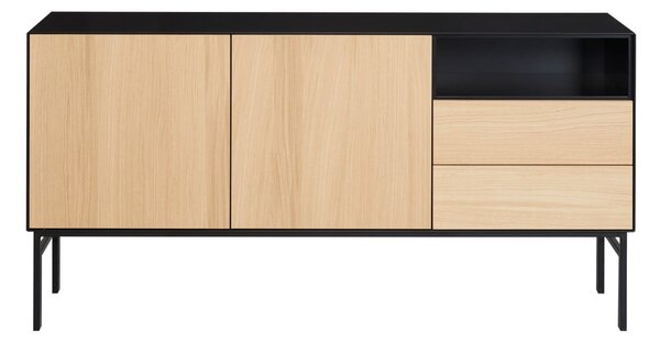 Črna nizka komoda iz hrastovega lesa 180x89 cm Edge by Hammel - Hammel Furniture