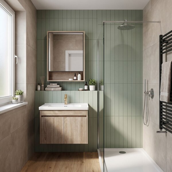 Komplet kopalniškega pohištva z umivalnikom Luno DB68-60 60CM