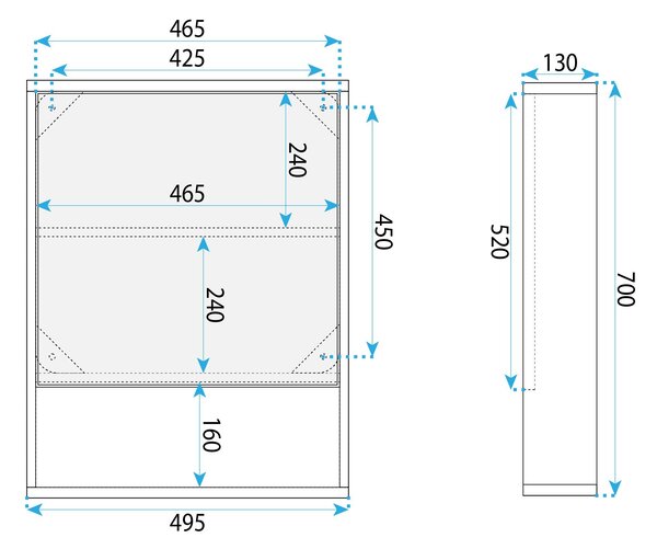 Komplet kopalniškega pohištva z umivalnikom Luno DB68-60 60CM