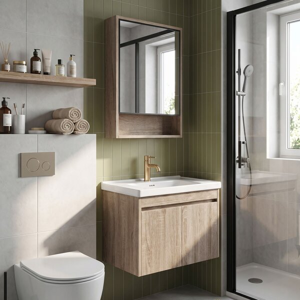 Komplet kopalniškega pohištva z umivalnikom Luno DB68-60 60CM