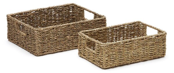 Košare v kompletu 2 ks iz morske trave 36x27x10 cm Tossa – Kave Home