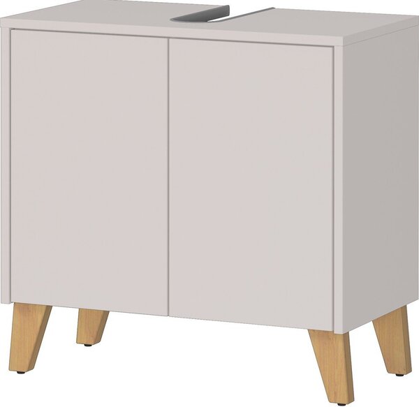Kremno bela omarica za pod umivalnik v mat dekorju 60x59 cm Arnea – Germania