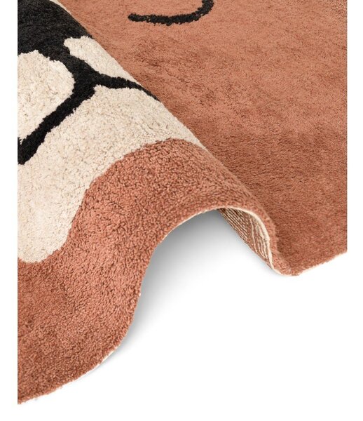 Rjava pralna/ročno tkana bombažna otroška preproga 101x120 cm Snuggle Benni – Hanse Home