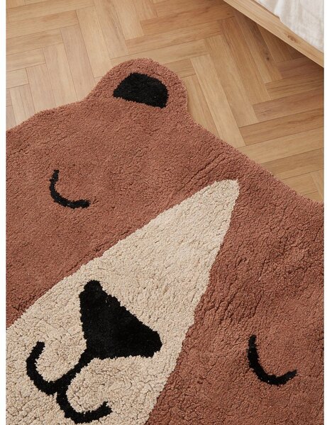Rjava pralna/ročno tkana bombažna otroška preproga 101x120 cm Snuggle Benni – Hanse Home