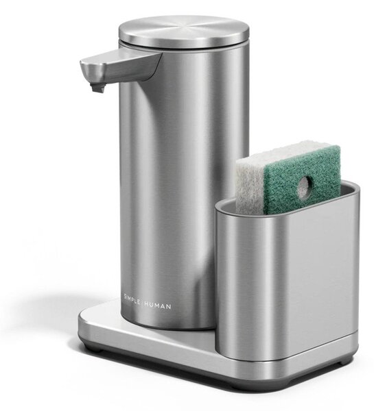 Kovinsko avtomatsko držalo za detergent v srebrni barvi – simplehuman