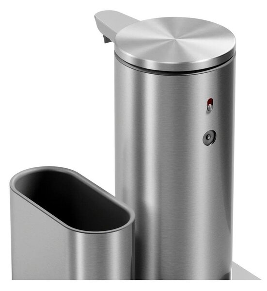 Kovinsko avtomatsko držalo za detergent v srebrni barvi – simplehuman