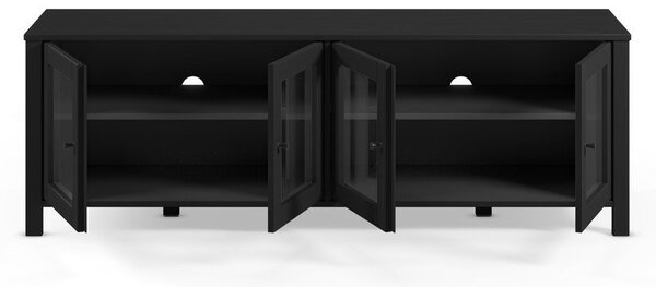 Črna TV omarica iz masivnega bora 150x50x40 cm Alessandra – Marckeric