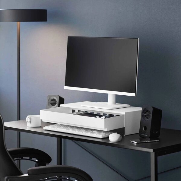 Belo kovinsko stojalo za monitor Tower – YAMAZAKI