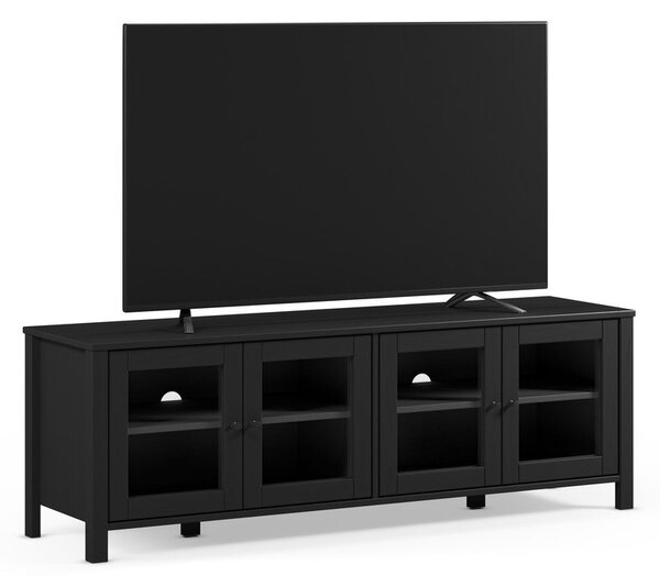 Črna TV omarica iz masivnega bora 150x50x40 cm Alessandra – Marckeric