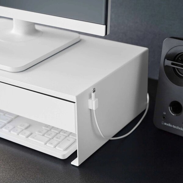 Belo kovinsko stojalo za monitor Tower – YAMAZAKI
