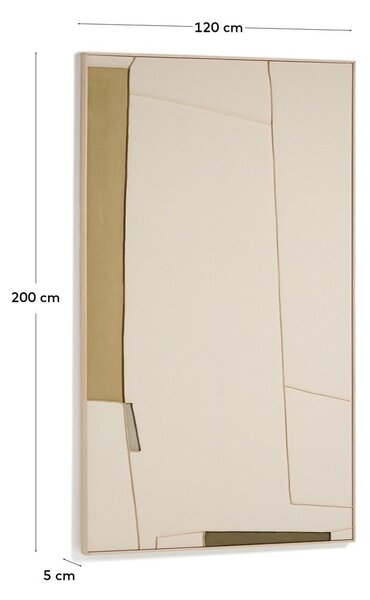 Ročno naslikana/3D slika z okvirjem/na platnu 120x200 cm Deravia – Kave Home