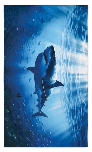 Hitro sušeča XXL plažna brisača SHARKON modra 150 x 210 cm, 100% mikrotkanina