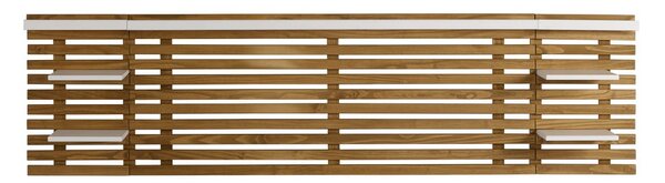Belo/naravno vzglavje iz masivnega bora 240x62 cm Nidra – Marckeric
