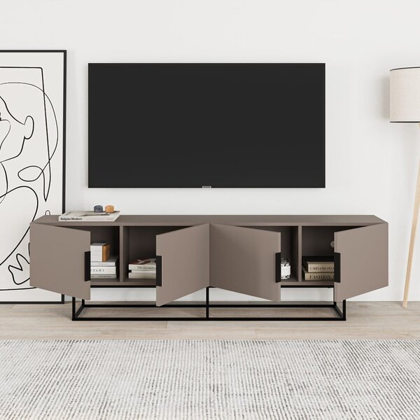 Siva/bež TV omarica 200x55 cm Titan – Marckeric