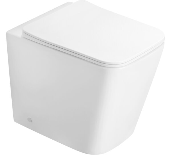 Mexen Cube stoječa WC školjka Rimless z desko s tihim zapiranjem slim, duroplast, bela sijaj - 32924000
