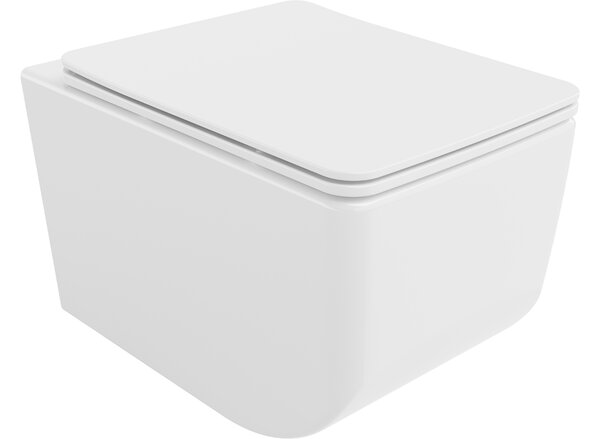Mexen Vera WC školjka Rimless s mehko zapirajočim sedežem slim, duroplast, bela - 30164000