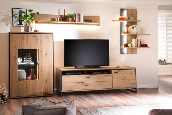 TV-ELEMENT antracit, barve hrasta
