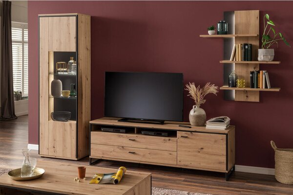 TV-ELEMENT antracit, barve hrasta