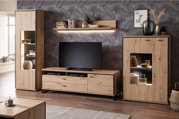 TV-ELEMENT antracit, barve hrasta