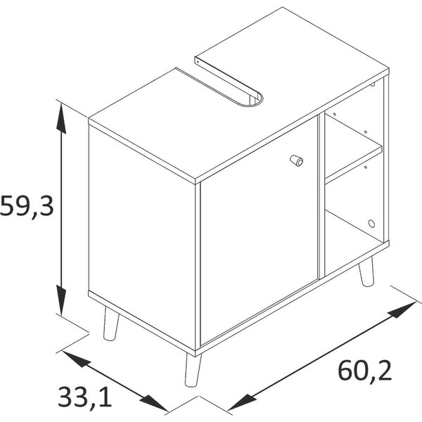 OMARICA ZA POD UMIVALNIK 60,2/59,3/33,1 cm