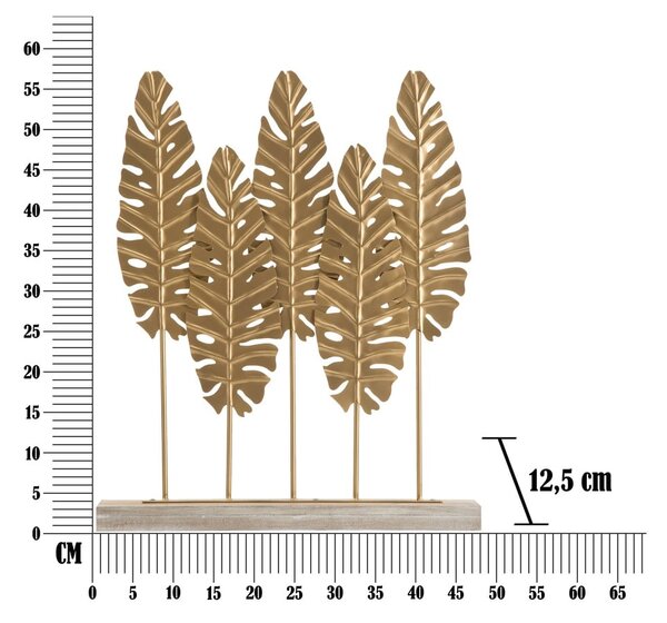 Dekorativna figurica v zlati barvi Mauro Ferretti Long Leaf