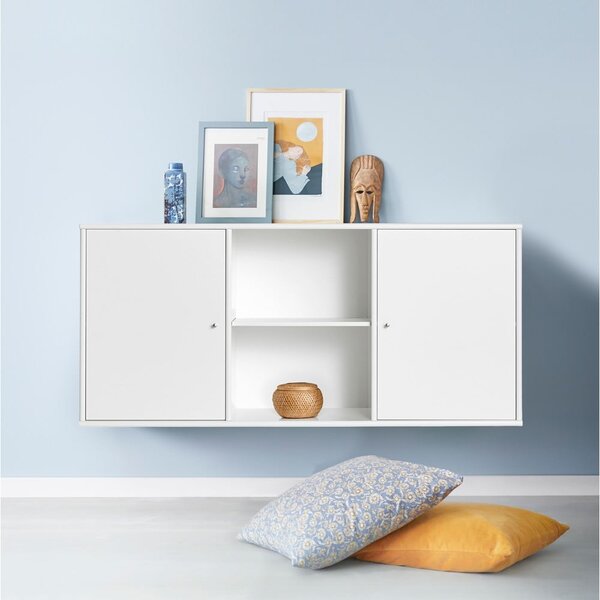 Bela nizka stenska komoda 133x61 cm Mistral – Hammel Furniture