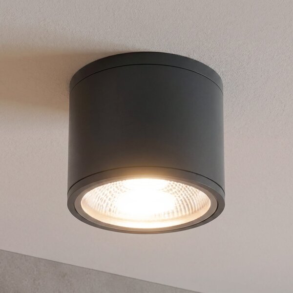 ORION LED stropni reflektor Sputnik IP65 Ø 14,5 cm črn, Črna, Kopalnica, Kovina, Sodobni, Zunanji reflektorji / zemeljski trn